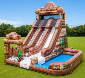T8-5878 Wild West Theme Inflatable Water Slide