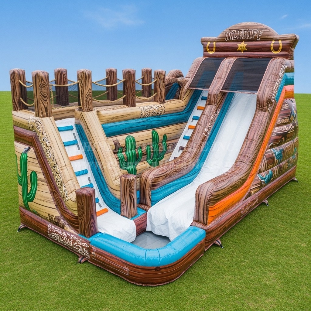 T8-5879 Wild West Theme Inflatable Water Slide