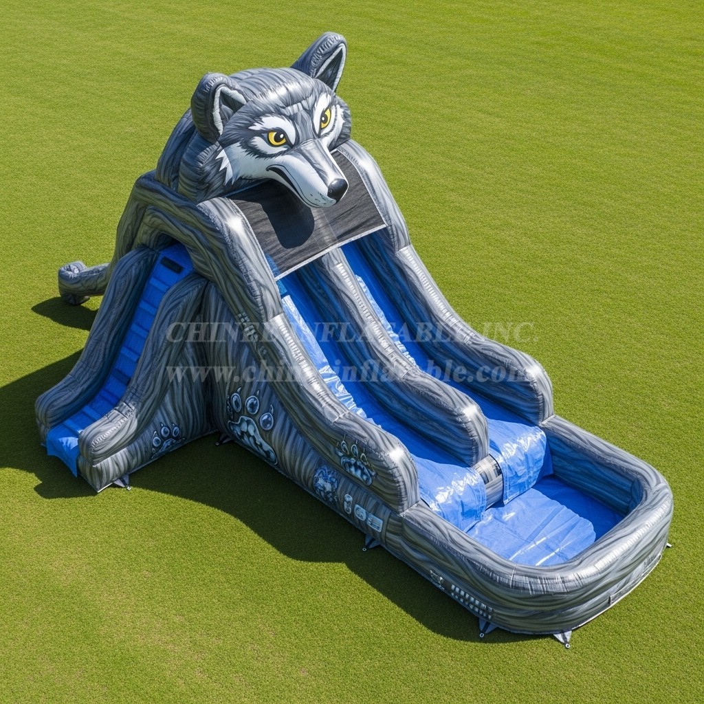 T8-5889 Wolf Theme Inflatable Water Slide