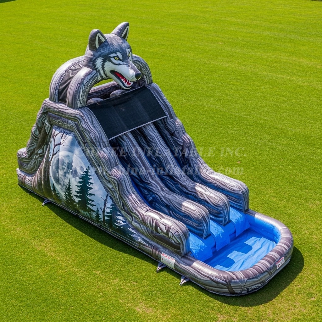 T8-5891 Wolf Theme Inflatable Water Slide