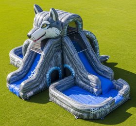 T8-5894 Wolf Theme Inflatable Water Slide