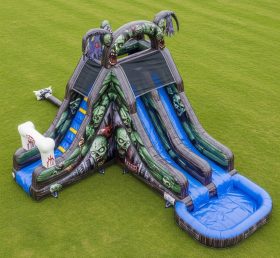 T8-5906 Zombie Theme Inflatable Water Slide
