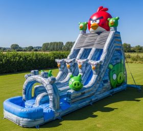 T8-7107 Angry Birds Theme Inflatable Water Slide