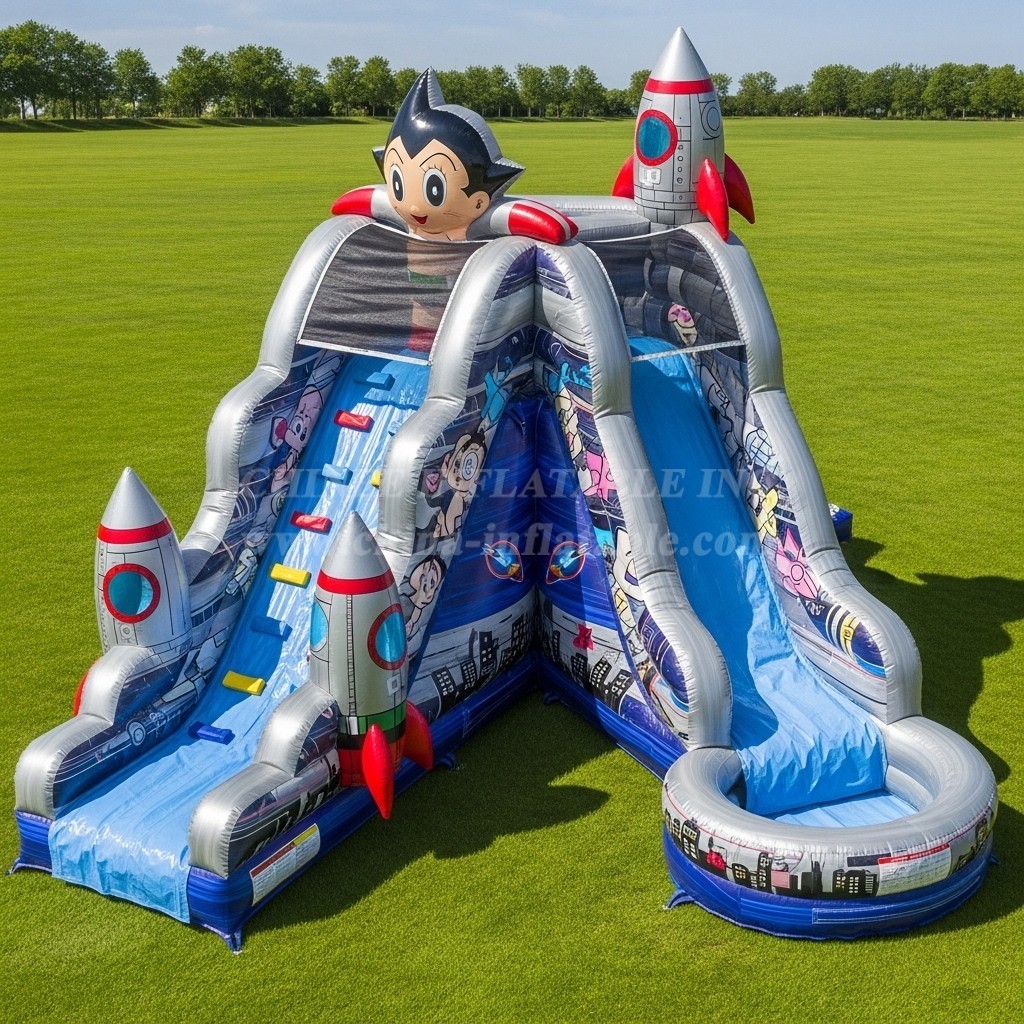 T8-7119 Astro Boy Theme Inflatable Water Slide