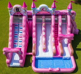 T8-7136 Barbie Theme Inflatable Water Slide