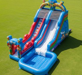 T8-7167 Blippi Wonders Theme Inflatable Water Slide
