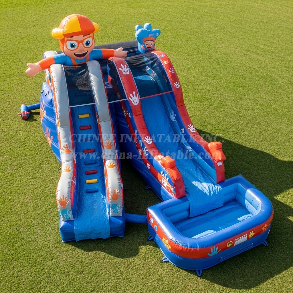 T8-7171 Blippi Wonders Theme Inflatable Water Slide