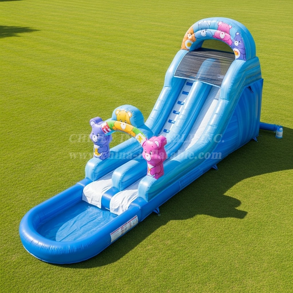 T8-7183 Care Bears Theme Inflatable Water Slide