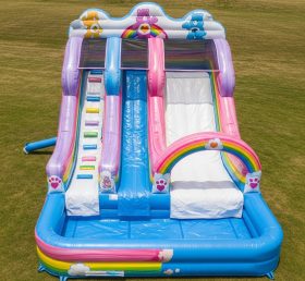 T8-7185 Care Bears Theme Inflatable Water Slide