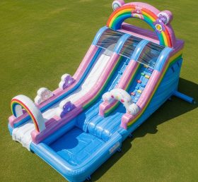 T8-7191 Care Bears Theme Inflatable Water Slide