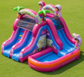 T8-7218 Dora Theme Inflatable Water Slide
