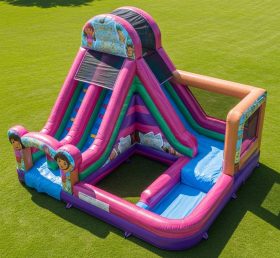 T8-7219 Dora Theme Inflatable Water Slide