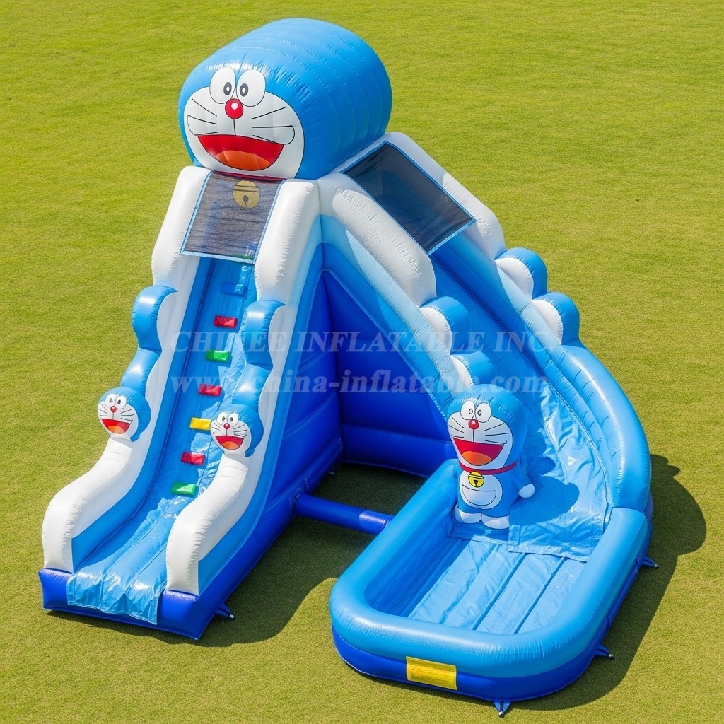 T8-7221 Doraemon Theme Inflatable Water Slide