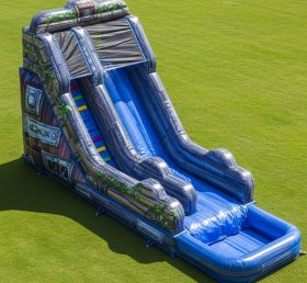 T8-7228 Fortnite Theme Inflatable Water Slide