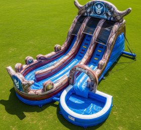 T8-7229 Fortnite Theme Inflatable Water Slide