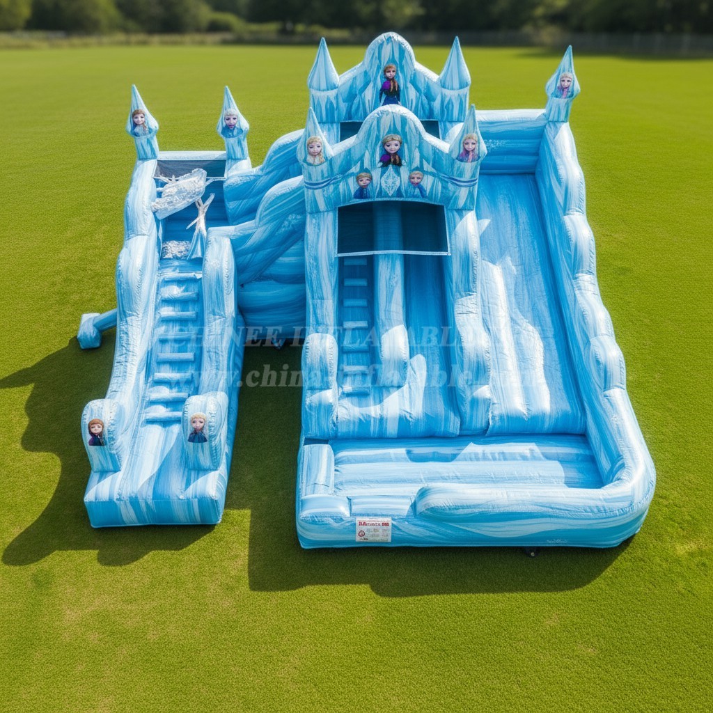 T8-7233 Frozen Theme Inflatable Water Slide