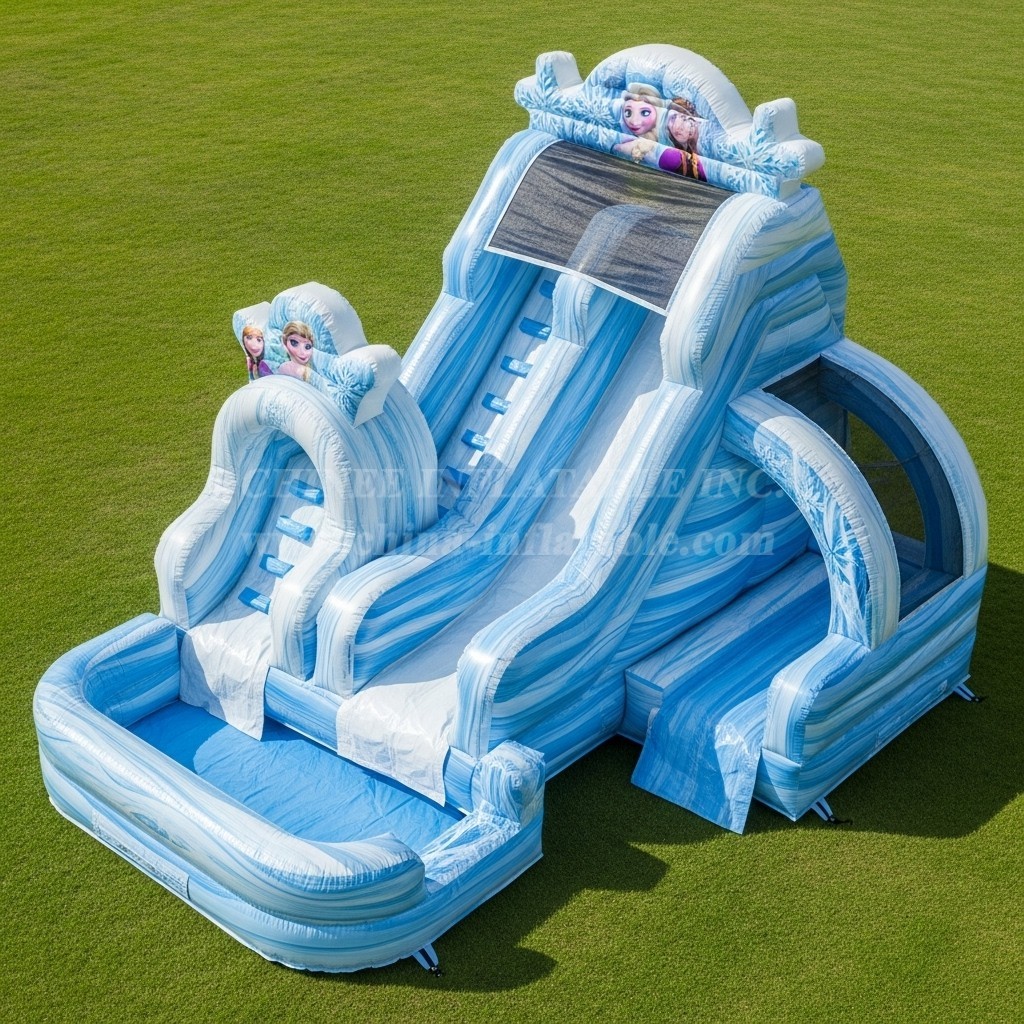 T8-7234 Frozen Theme Inflatable Water Slide