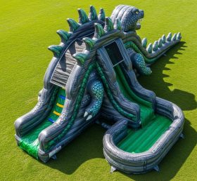 T8-7245 Godzilla Theme Inflatable Water Slide