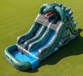 T8-7247 Godzilla Theme Inflatable Water Slide