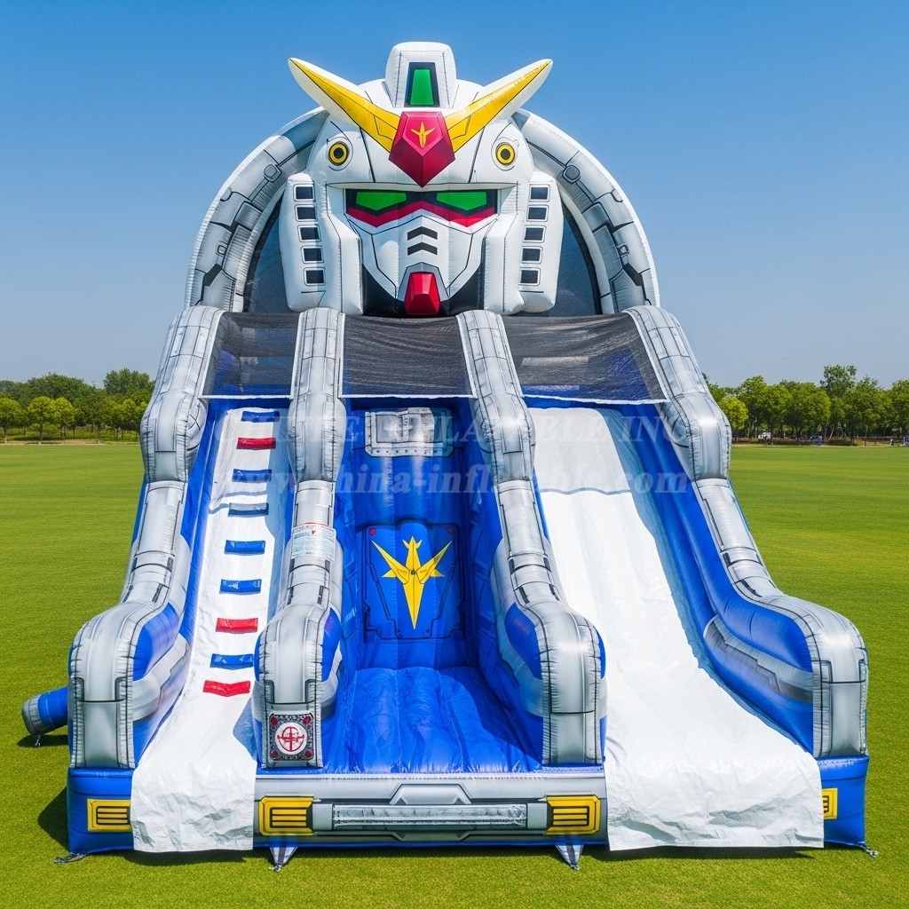 T8-7255 Gundam Theme Inflatable Water Slide