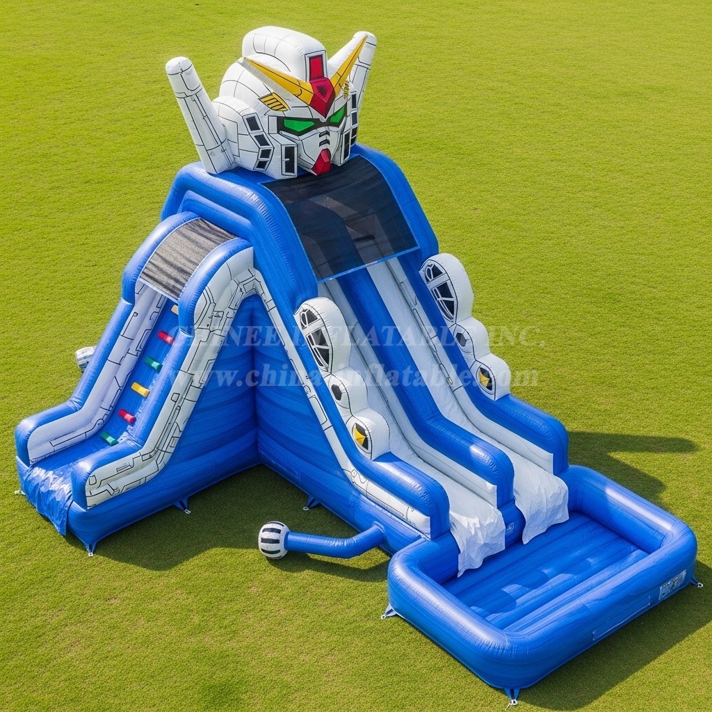 T8-7257 Gundam Theme Inflatable Water Slide