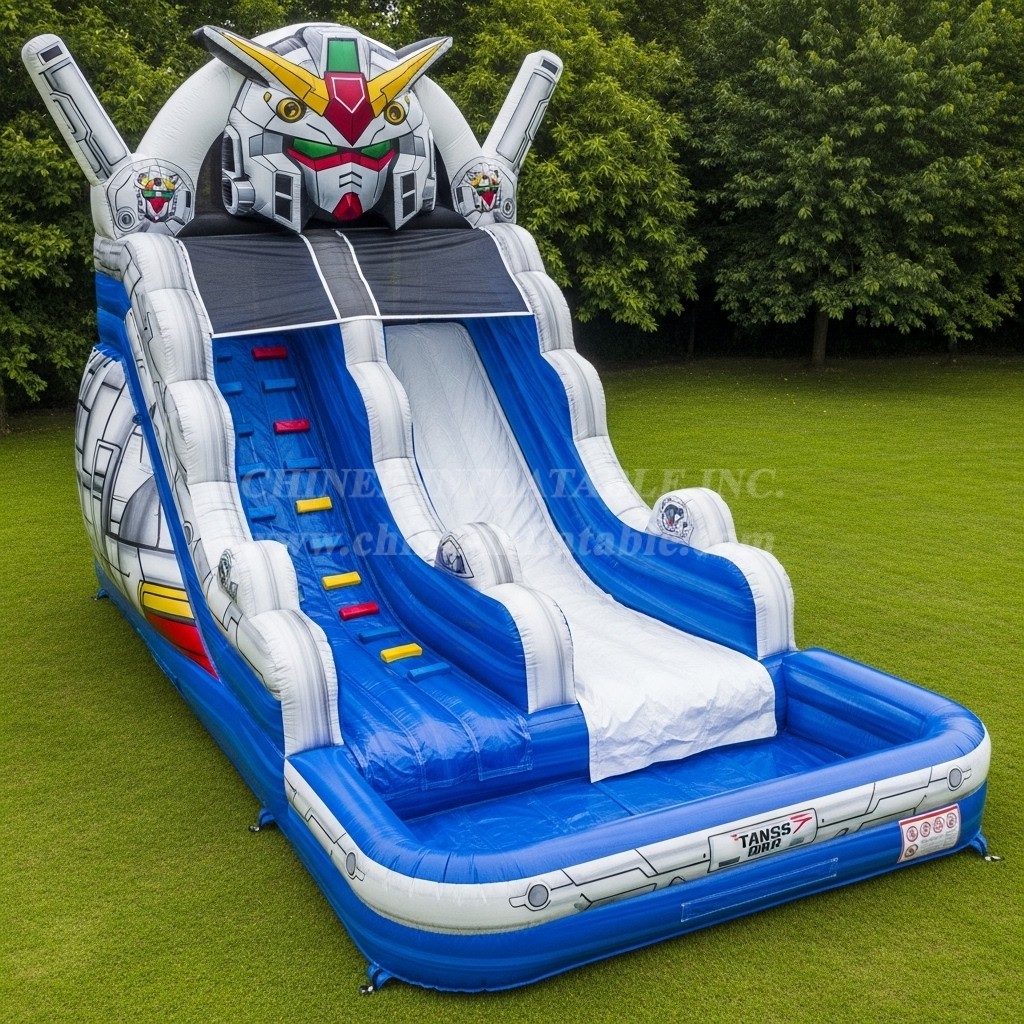 T8-7258 Gundam Theme Inflatable Water Slide