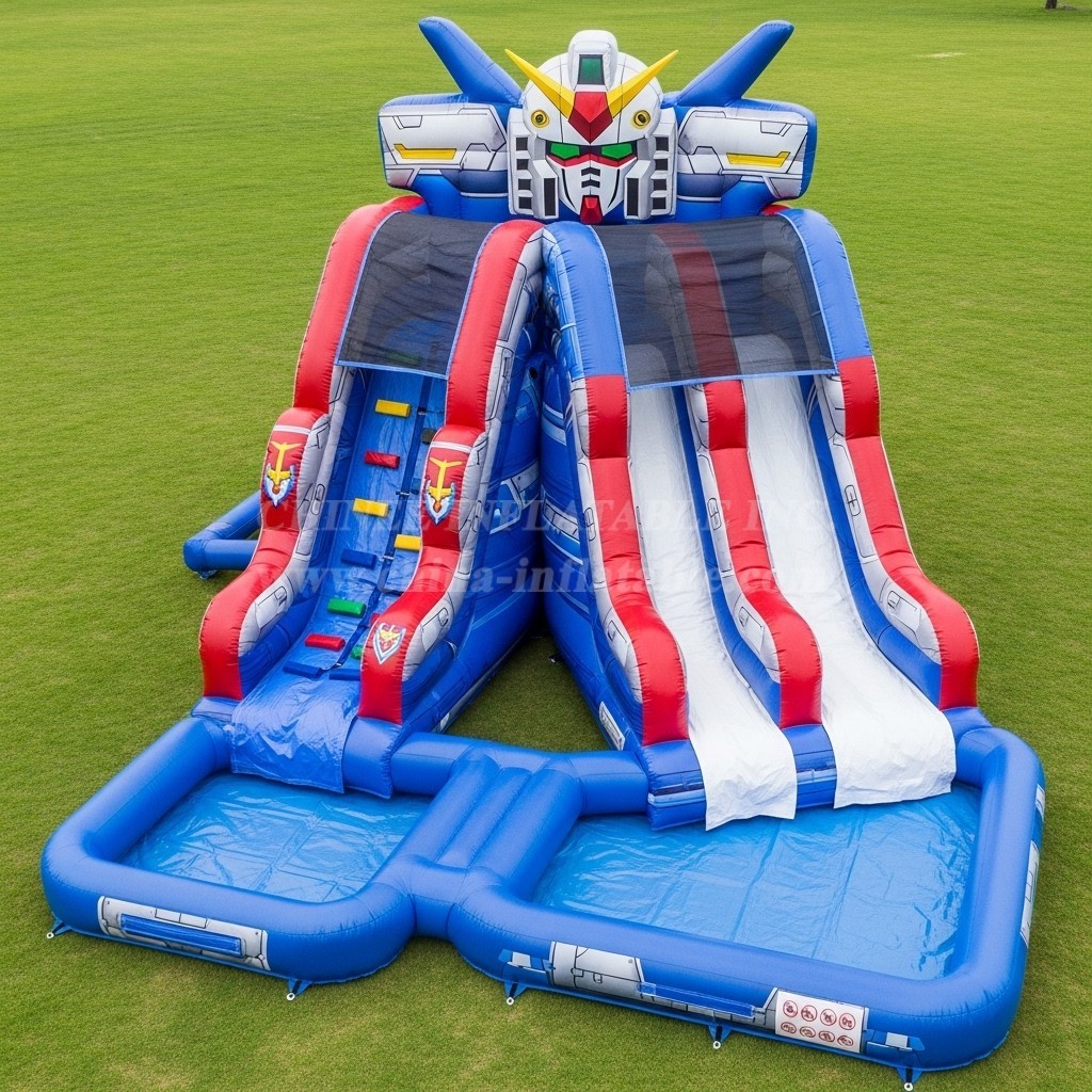 T8-7259 Gundam Theme Inflatable Water Slide