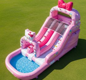 T8-7265 Hello Kitty Theme Inflatable Water Slide