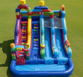 T8-7288 Lego Theme Inflatable Water Slide