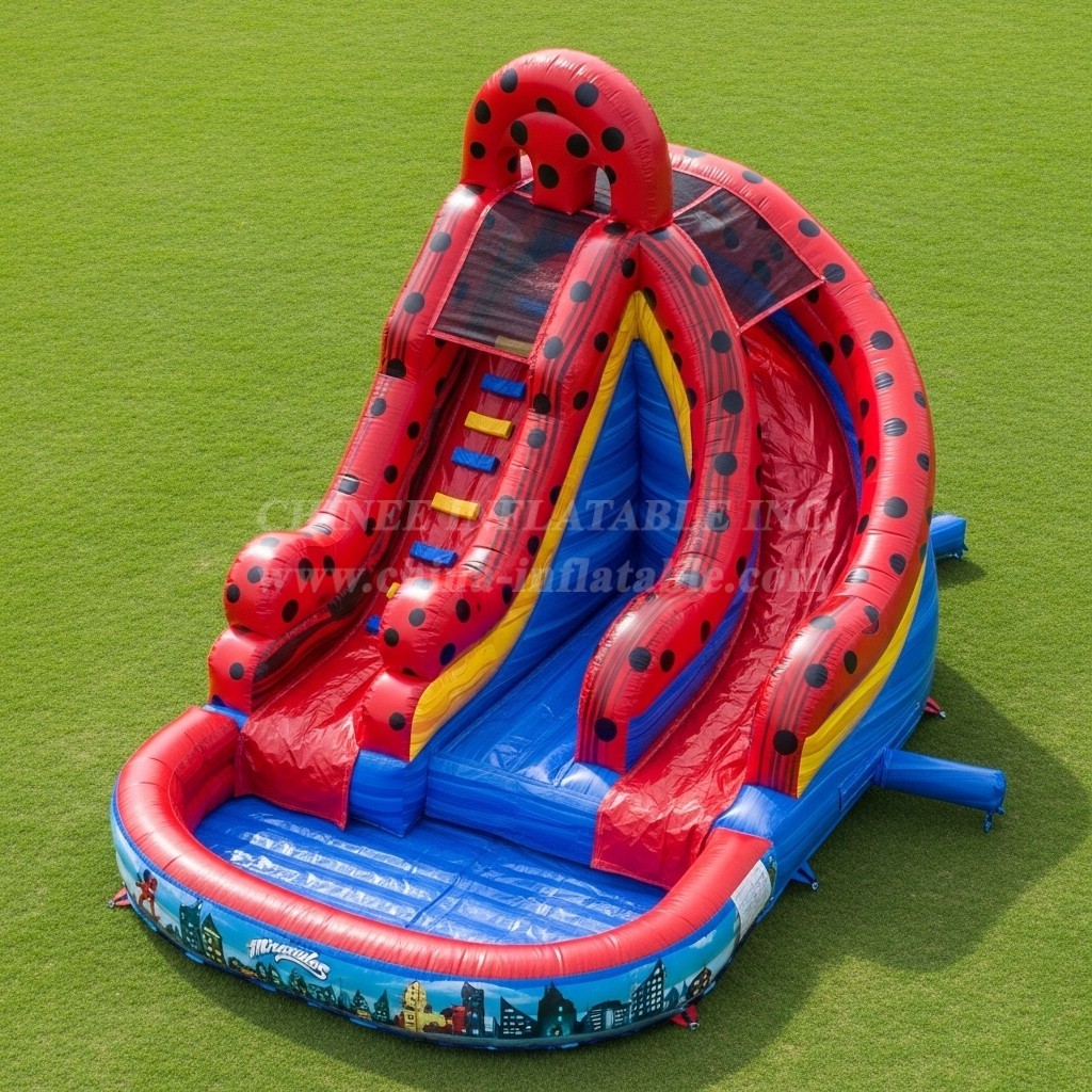 T8-7339 Miraculous Ladybug Theme Inflatable Water Slide