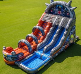 T8-7356 Naruto Theme Inflatable Water Slide