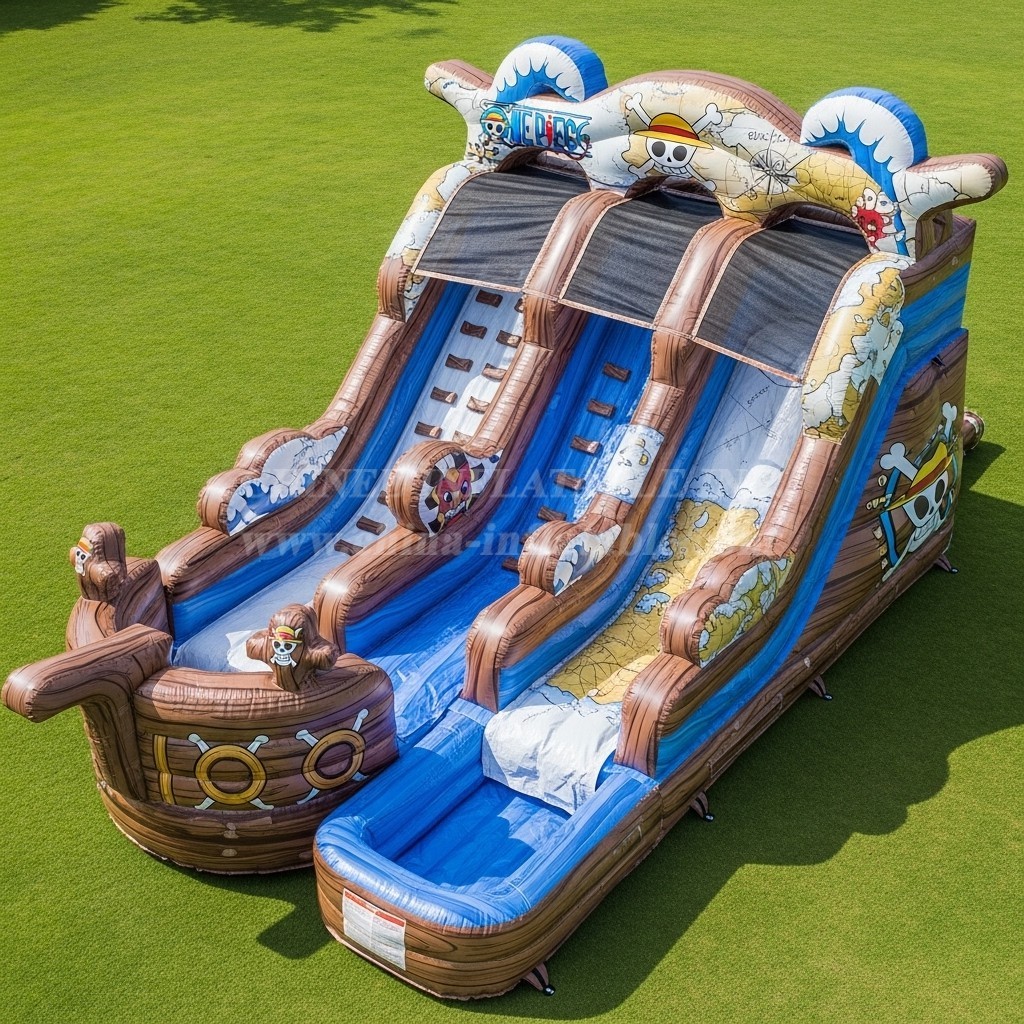 T8-7377 One Piece Theme Inflatable Water Slide