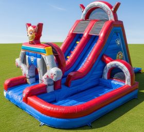 T8-7380 Paw Patrol Theme Inflatable Water Slide