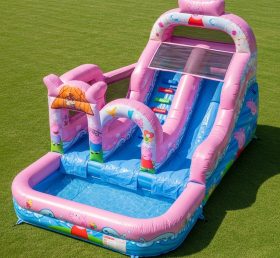 T8-7386 Peppa Pig Theme Inflatable Water Slide