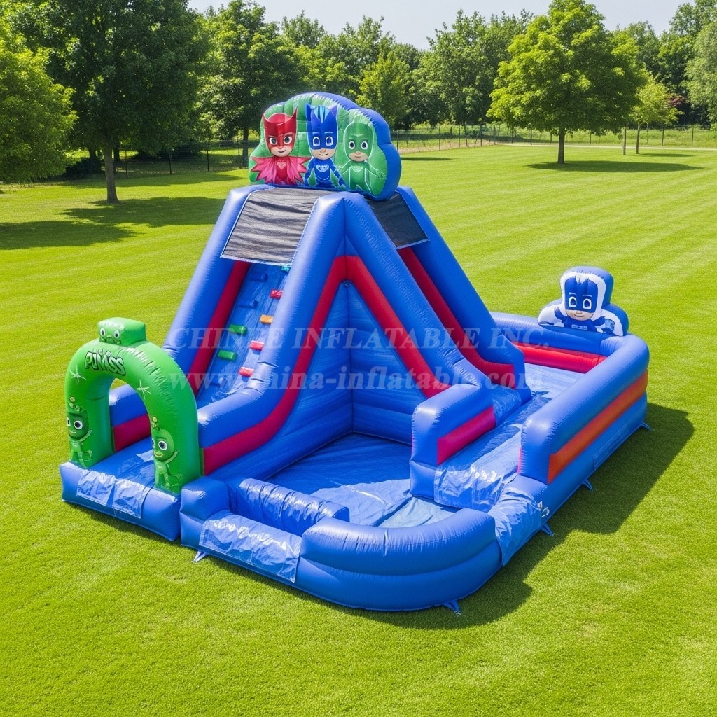 T8-7396 PJ Masks Theme Inflatable Water Slide