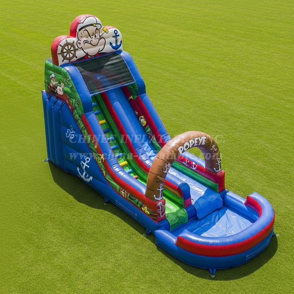 T8-7408 Popeye Theme Inflatable Water Slide