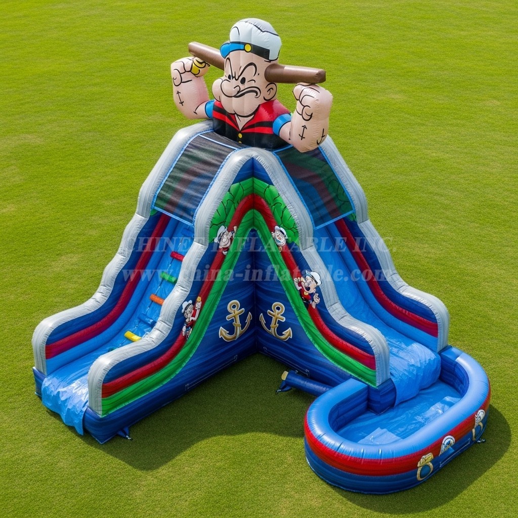 T8-7409 Popeye Theme Inflatable Water Slide