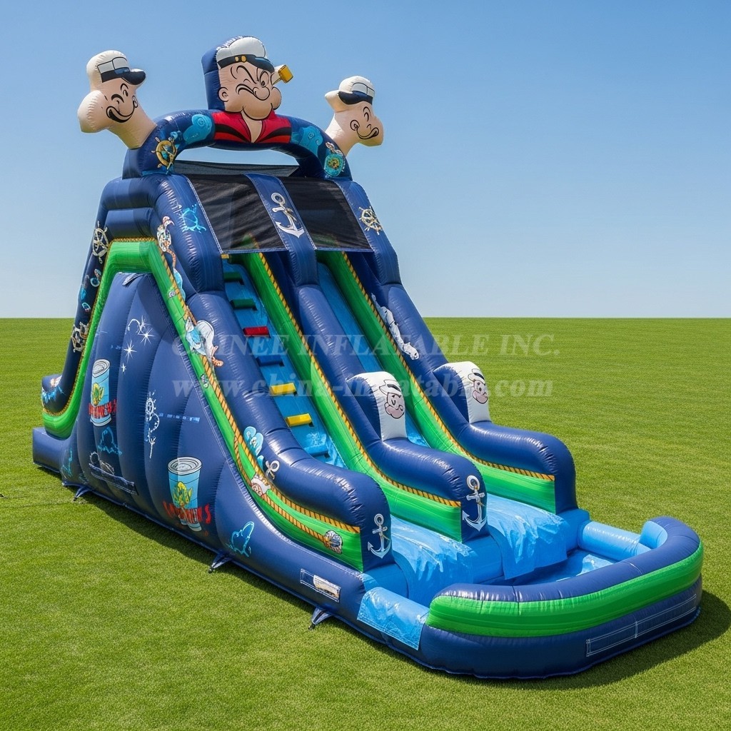 T8-7410 Popeye Theme Inflatable Water Slide