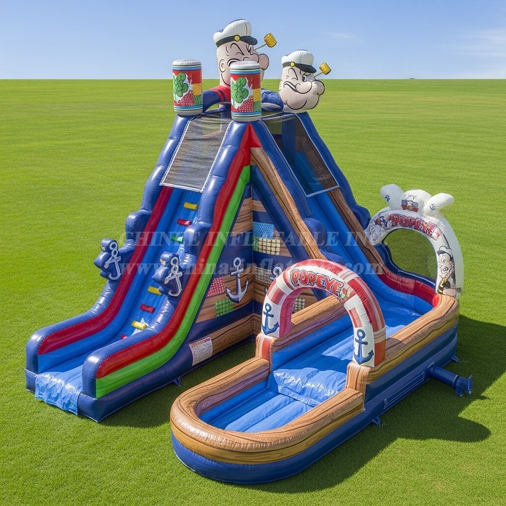 T8-7415 Popeye Theme Inflatable Water Slide