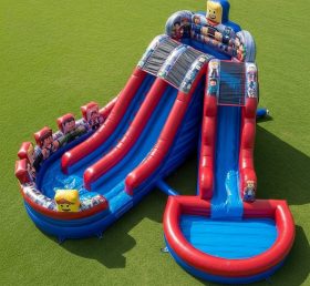 T8-7429 Roblox Theme Inflatable Water Slide