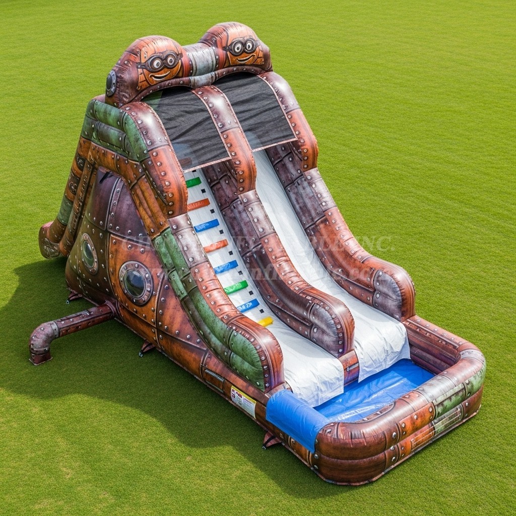 T8-7432 Rusty Rivets Theme Inflatable Water Slide