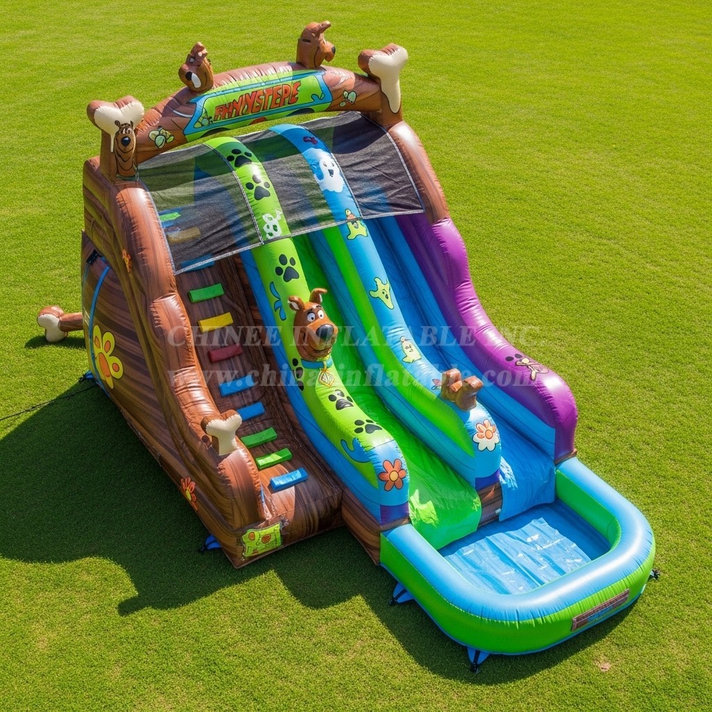 T8-7435 Scooby-Doo Theme Inflatable Water Slide