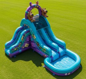 T8-7438 Scooby-Doo Theme Inflatable Water Slide