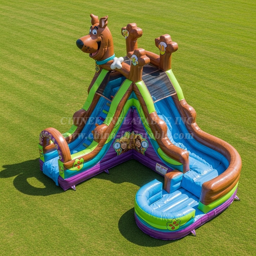 T8-7440 Scooby-Doo Theme Inflatable Water Slide