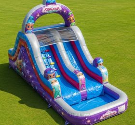 T8-7451 Shimmer & Shine Theme Inflatable Water Slide