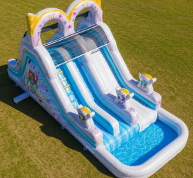 T8-7454 Shimmer & Shine Theme Inflatable Water Slide