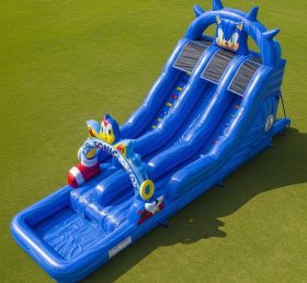 T8-7473 Sonic Theme Inflatable Water Slide