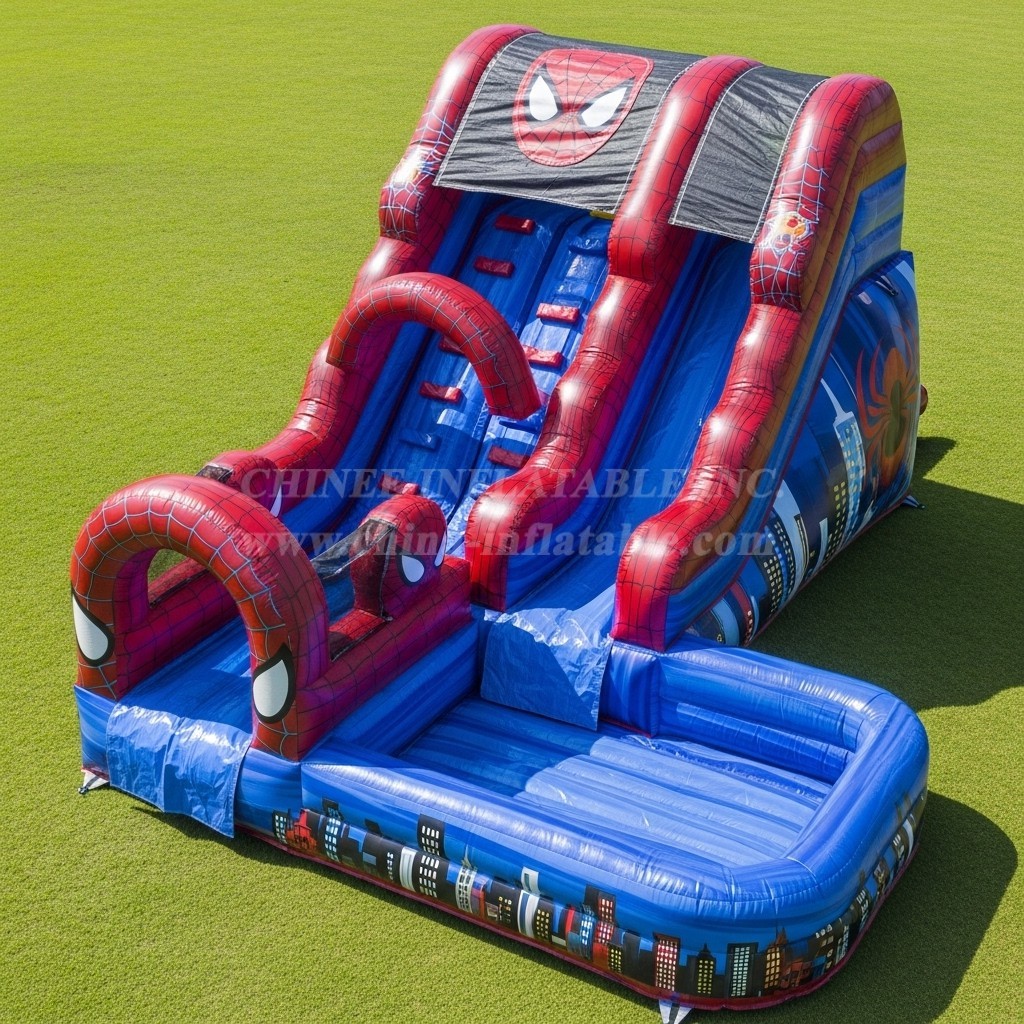 T8-7479 Spider-Man Theme Inflatable Water Slide