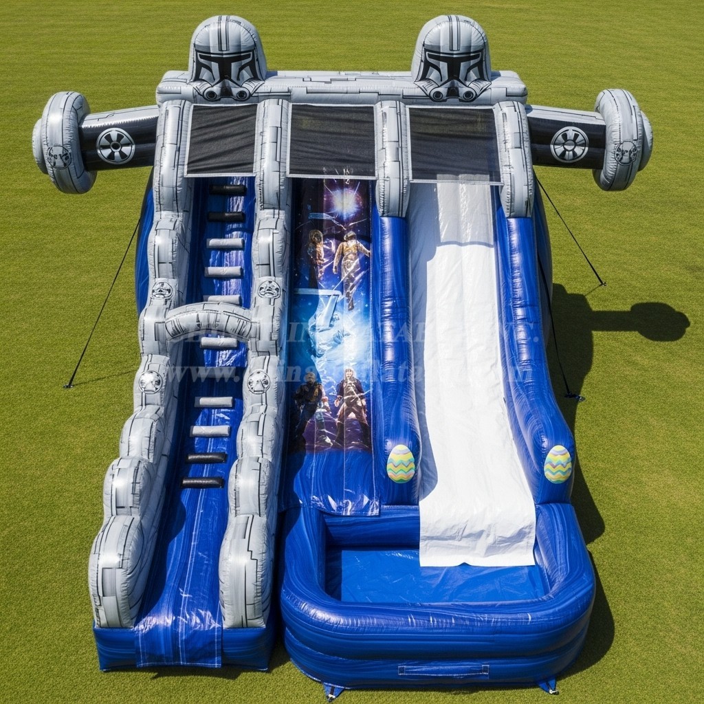 T8-7491 Star Wars Theme Inflatable Water Slide