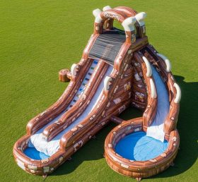 T8-7529 The Flintstones Theme Inflatable Water Slide